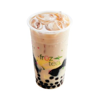 Earl Grey Milk Tea with Tapioca, Grass Jelly, Custard Pudding